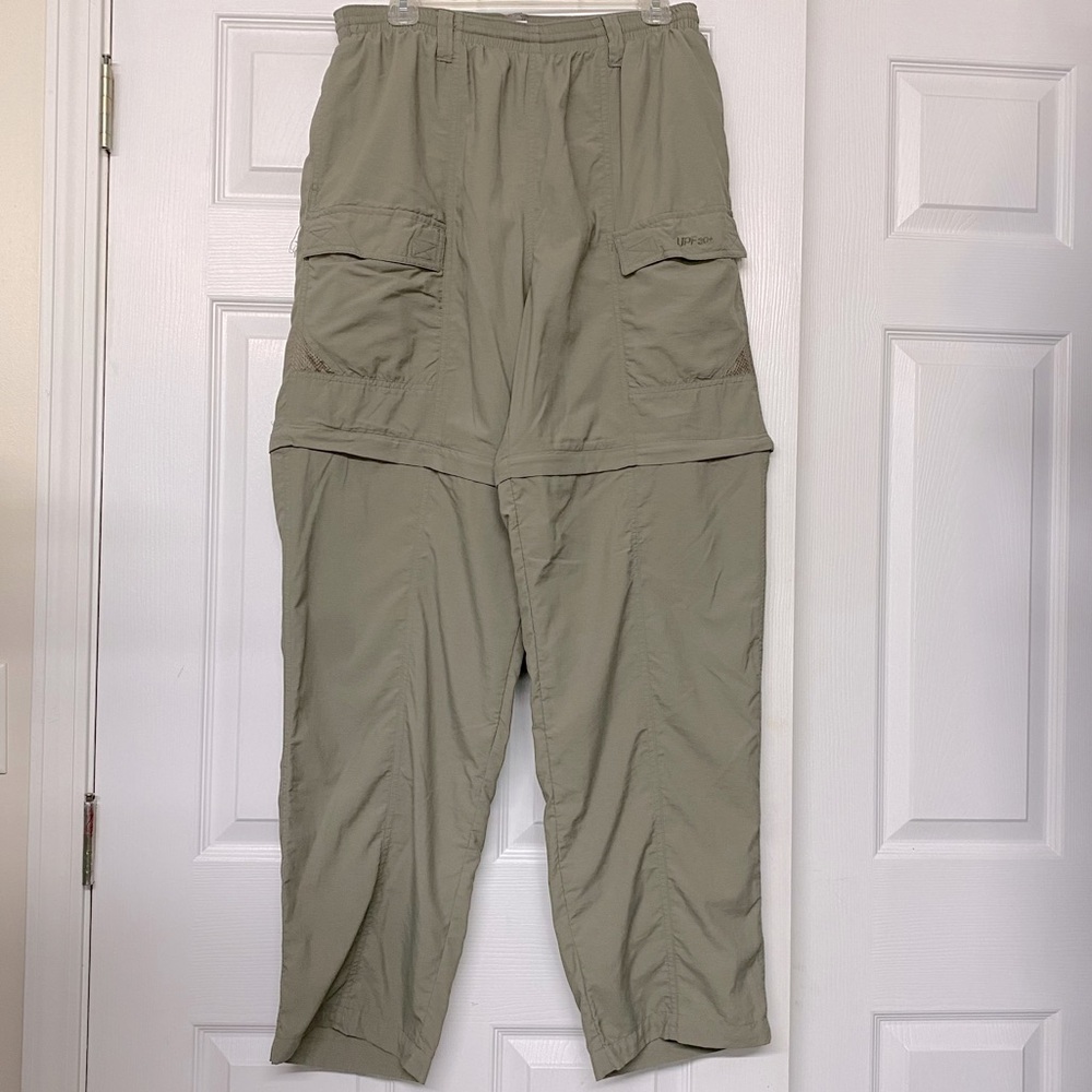 Columbia PFG Cargo Convertible Pants Omni-Shade Hiking Outdoors Swimwear Sz L
